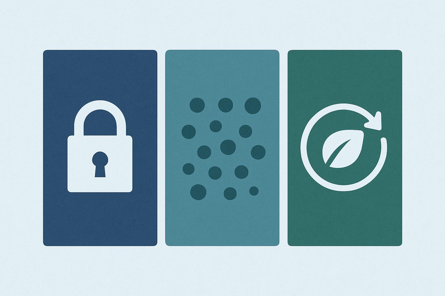Minimalistic flat-design illustration symbolizing personal boundaries, featuring abstract shapes and soft color divisions representing flexibility, self-care, and personal growth.